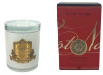 SAIGON GARDEN Свеча 185 гр, белый стаканчик, золотой декор, Д 13,5х8х8 см, соевый воск, время