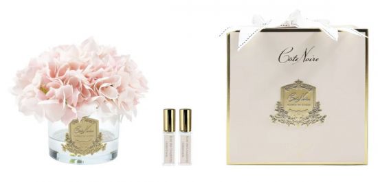 Hydrangeas Pink Букет гортензий, розовый, золотой декор, 2 спрея по 5 мл