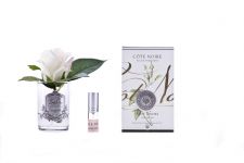 Ароматизированная роза, светло-розовый,  прозрачная ваза, 1 спрей            Д  13,5х8х8 см ROSE BUD blush, арт. GMR42 COTE NOIRE