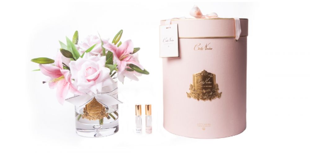 Розы и лилии,  2 спрея,  Д  32х26х26 см ROSES&LILIES rose , арт. LRL02 COTE NOIRE