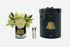 ROSES&LILIES BLACK GLASS CHAMPAGNE  Букет розы и лилии,  2 спрея по 10 мл,  Д  32х26х26 см