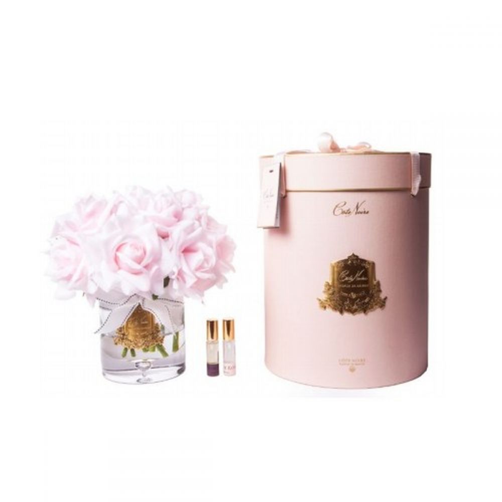 Большой букет роз,  2 спрея,  розовый, ВхШхД  32х26х26 см GRAND BOUQUET French pink, арт. LTW03 COTE NOIRE