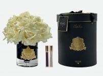 GRAND BOUQUET black glass champagne Большой букет роз, 2 спрея по 10 мл, черная ваза, шампан