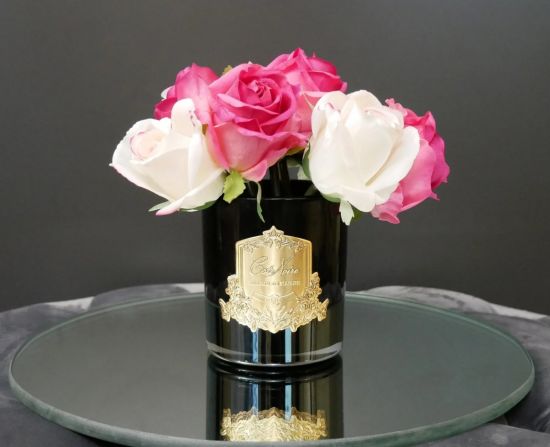 ROSE MAGENTA BLUSH GOLD Розы ярко-розовые и бледно-розовые, золотой декор