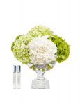 Provence Hydrangea Bouquet  Букет гортензий, зеленый, 2 спрея по 10 мл , H.35 серебряный декор
