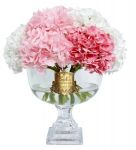 Provence Hydrangea Bouquet Букет гортензий, розовый, 2 спрея по 10 мл, H.45 золотой декор