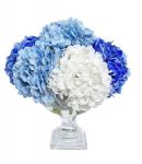 Provence Hydrangea Bouquet  Букет гортензий, голубой, 2 спрея по 10 мл, H.35 серебряный декор