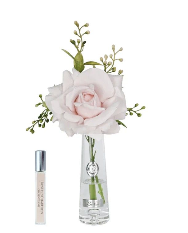 SUMMER ROSE GOLD FRENCH PINK Диффузор роза, розовый, золотой декор, спрей 15 мл