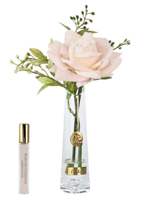 SUMMER ROSE GOLD PINK CHAMPAGNE Диффузор роза, белый, золотой декор, спрей 15 мл