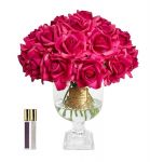 VERSAILLES ROSE BOUQUET  Букет  роз, ярко-розовый, 2 спрея по 10 мл , золотой декор 40хЌ44см