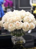 CENTERPIECE ROSE BUDS  blush gold Букет из бутонов роз, светло-розовый, золотой декор, 2 спрея по 10 мл, 33х33х31 см., CPRB02