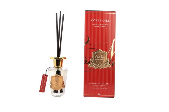 Диффузор, золотой декор, 150 мл, Д  30х10,5х10,5 см, COGNAC ET LE TABAC, COTE NOIRE GMDL15024