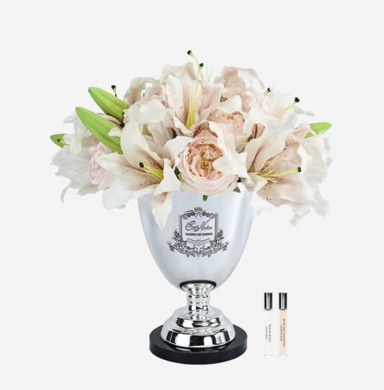 Букет лилии и розы Cote Noire LILIES & ROSES blush, бледно-розовый, 2 спрея по 10мл., 45 см., арт.:LRMB02